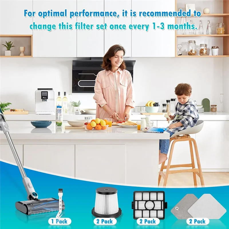 Piezas de repuesto de filtros HEPA A71P para Shark BU3521 BU3523, Kit de accesorios de limpiador de varilla inalámbrico