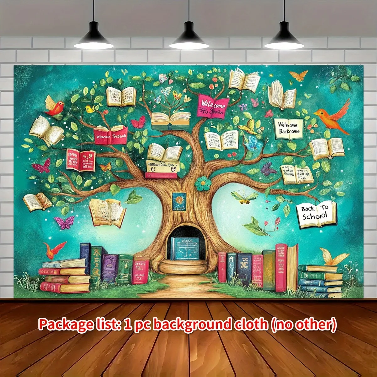 The perfect Whimsical Back to School Book Tree Tapestry Curtain Nursery Decor Educational Classroom Learning Wall Hanging