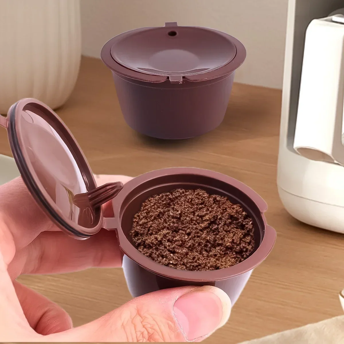 /1pc nachfüllbare Kaffeekapsel-Filter becher für nescafe dolce gusto nachfüllbare Kappen Filter körbe Sieb Küchen kaffee zeug