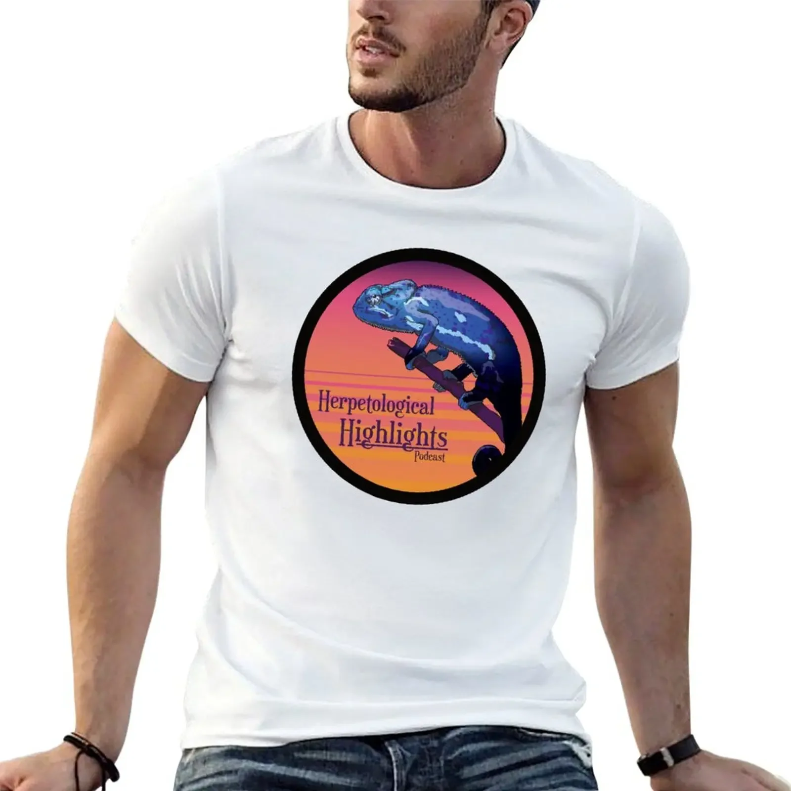 

Flap-necked chameleon - Chamaeleo dilepis Orange T-Shirt custom t-shirts street wear Clothing mens t shirts