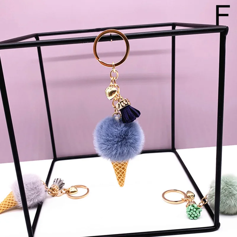 Ice Cream Plush Keychains for Bags and Accessories