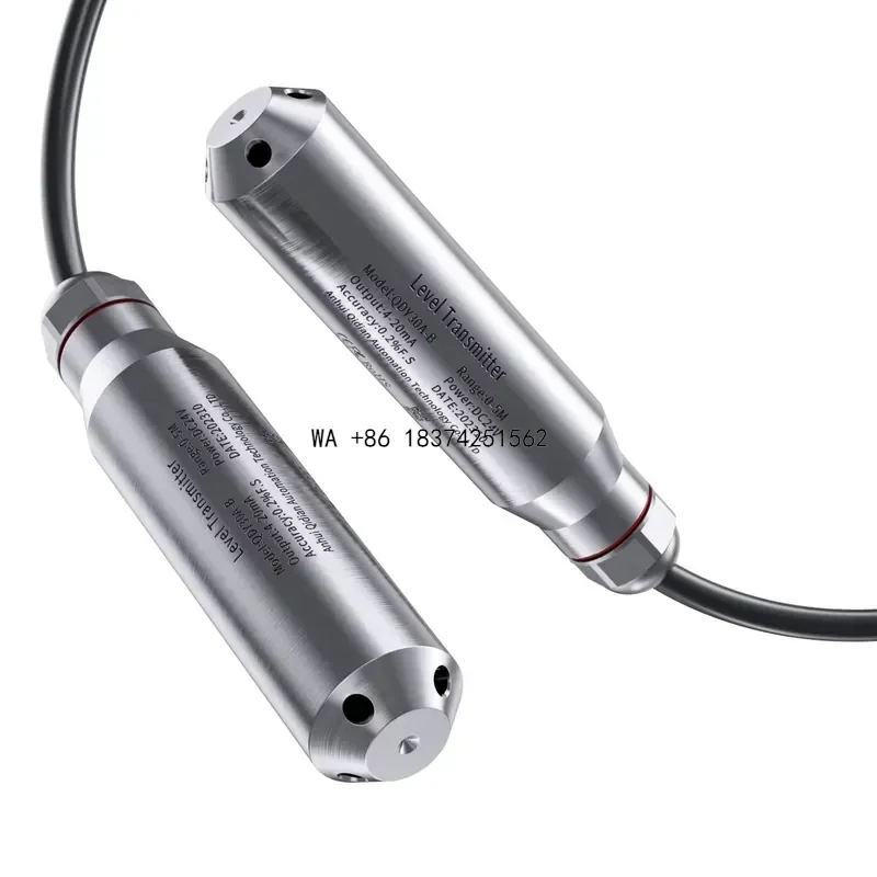 Wmwmnu 30m Submersible Level Transmitter SS304 Hydrostatic Level Sensor 24V 5V Power Water Gas Oil Pressure Sensor