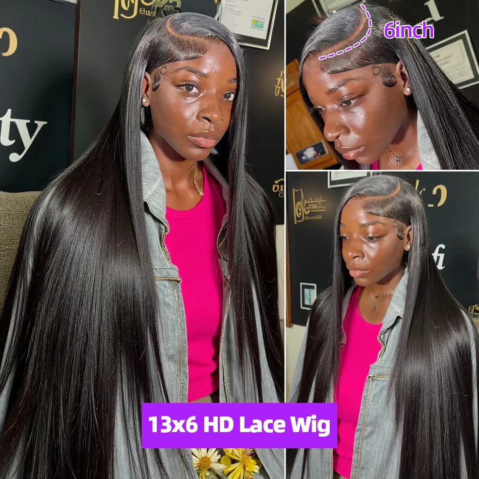 Parrucca 13X6 Bone Straight Hd Lace Front Da 28, 36, 40 Pollici, Parrucche 13X4 Lace Frontal In Capelli Umani Per Donna, Parrucche Brasiliane