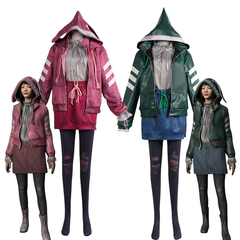 Feng Min cosplay costumes pink faux leather uniform game dead daylight cosplay for women girls support customization