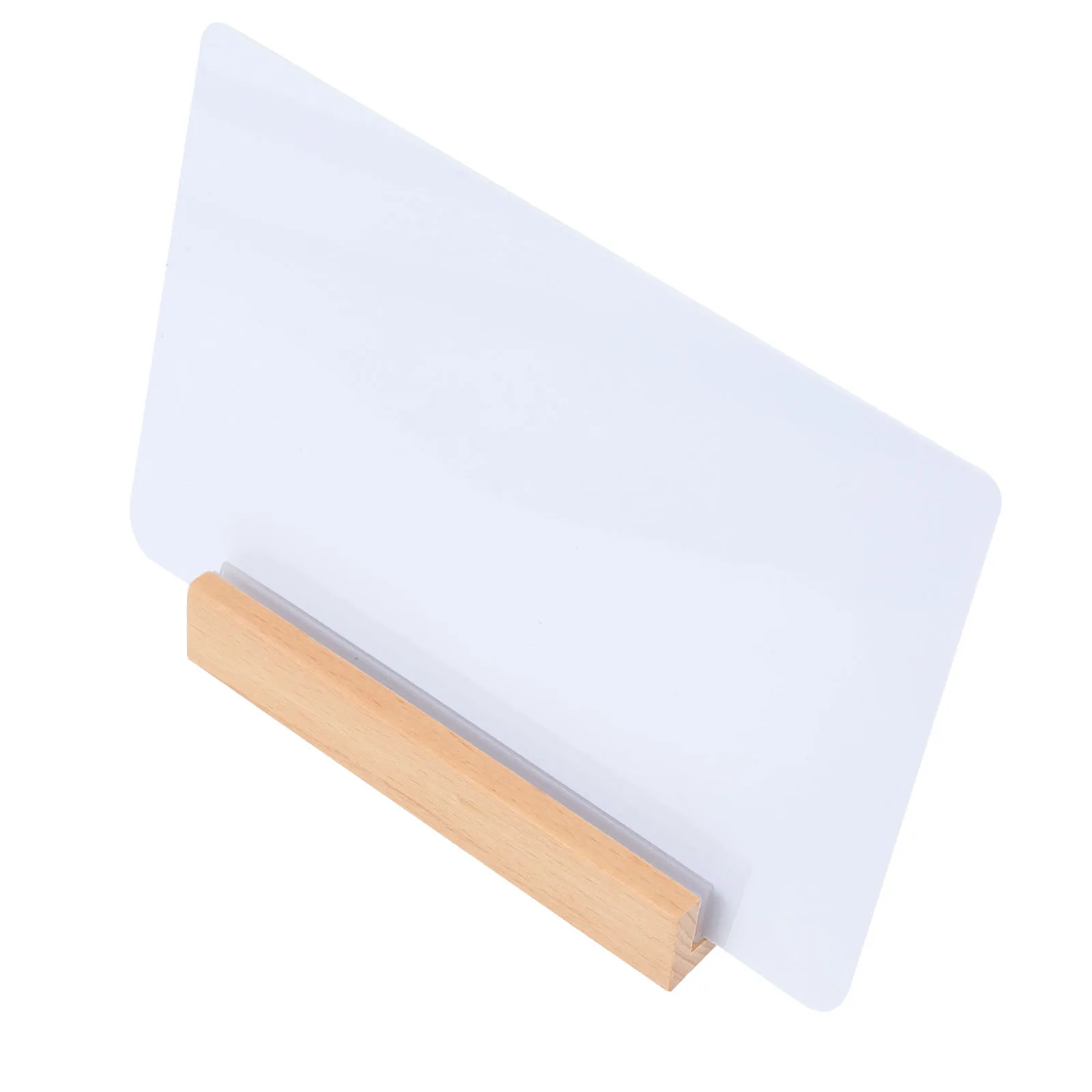 

Creative Desktop Whiteboard Wooden Base A6 Size Lightweight Portable Message Board Home Office School Use Bulletin Memo Display