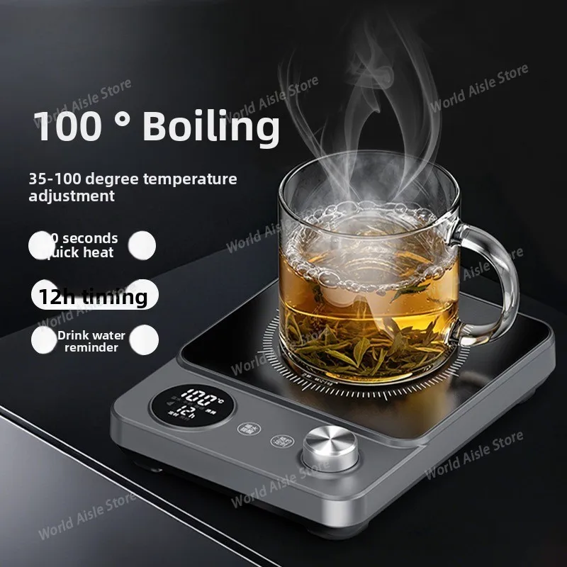 Warmer Constant Temperature Coaster Home Office Coffee Mug Heater with Light Cup Heating Base Water Warming Pad