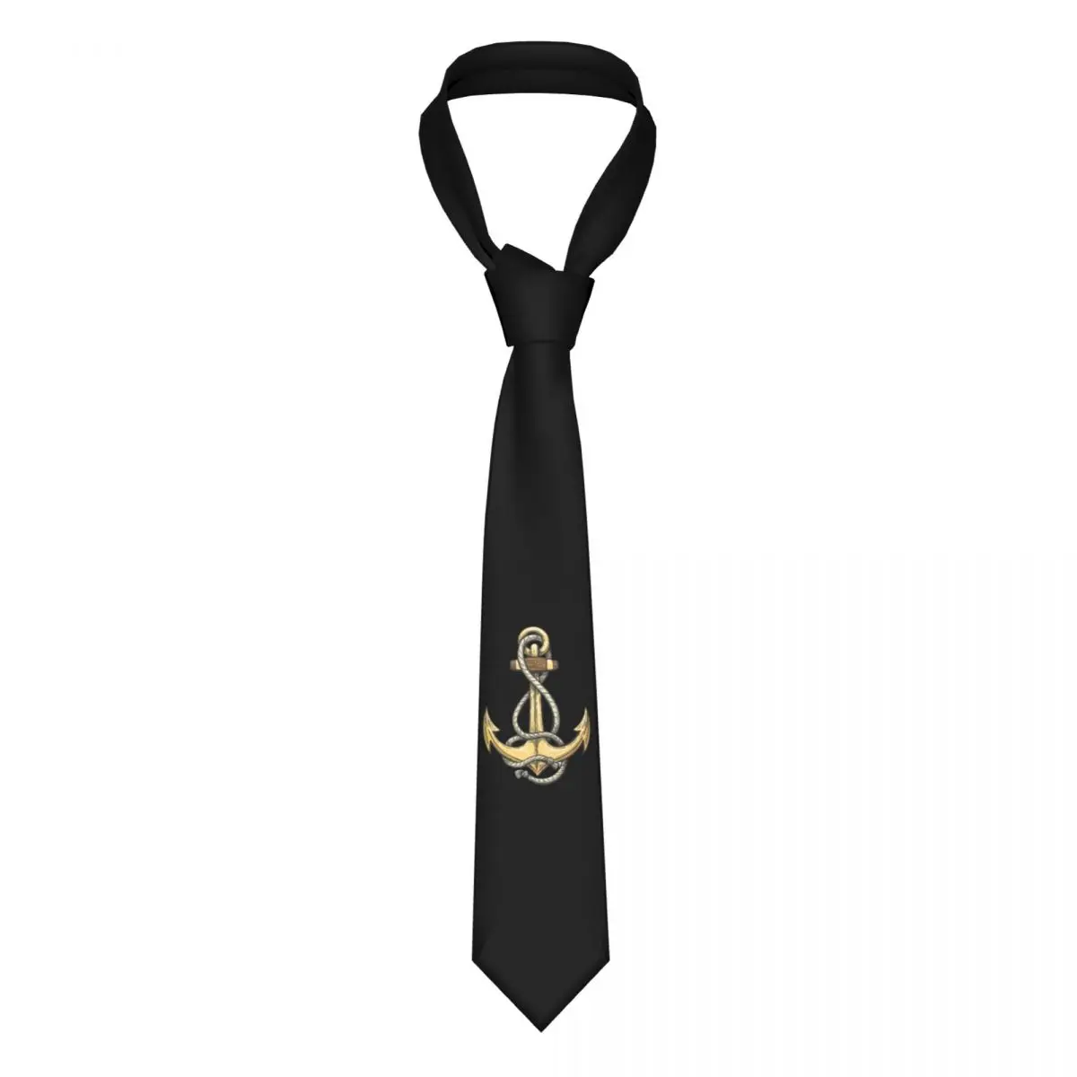 Custom Nautical Anchor Ties Men's Fashion Silk Sailor Adventure Necktie for Wedding