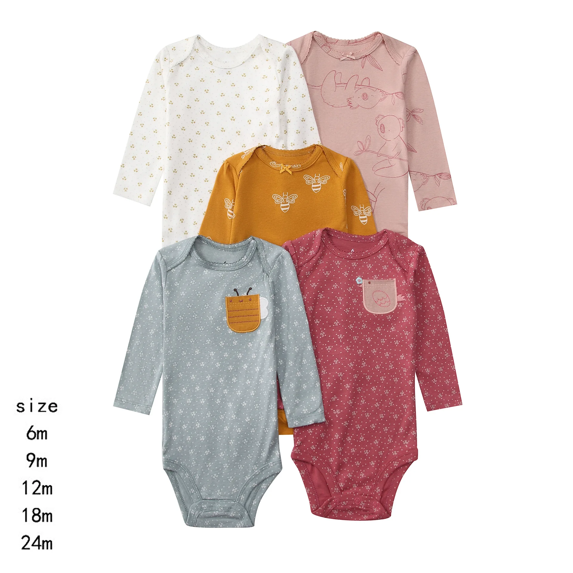 children's-clothing-spring-and-autumn-new-infant-long-sleeved-triangular-romper-climbing-clothes-five-baby-onesies