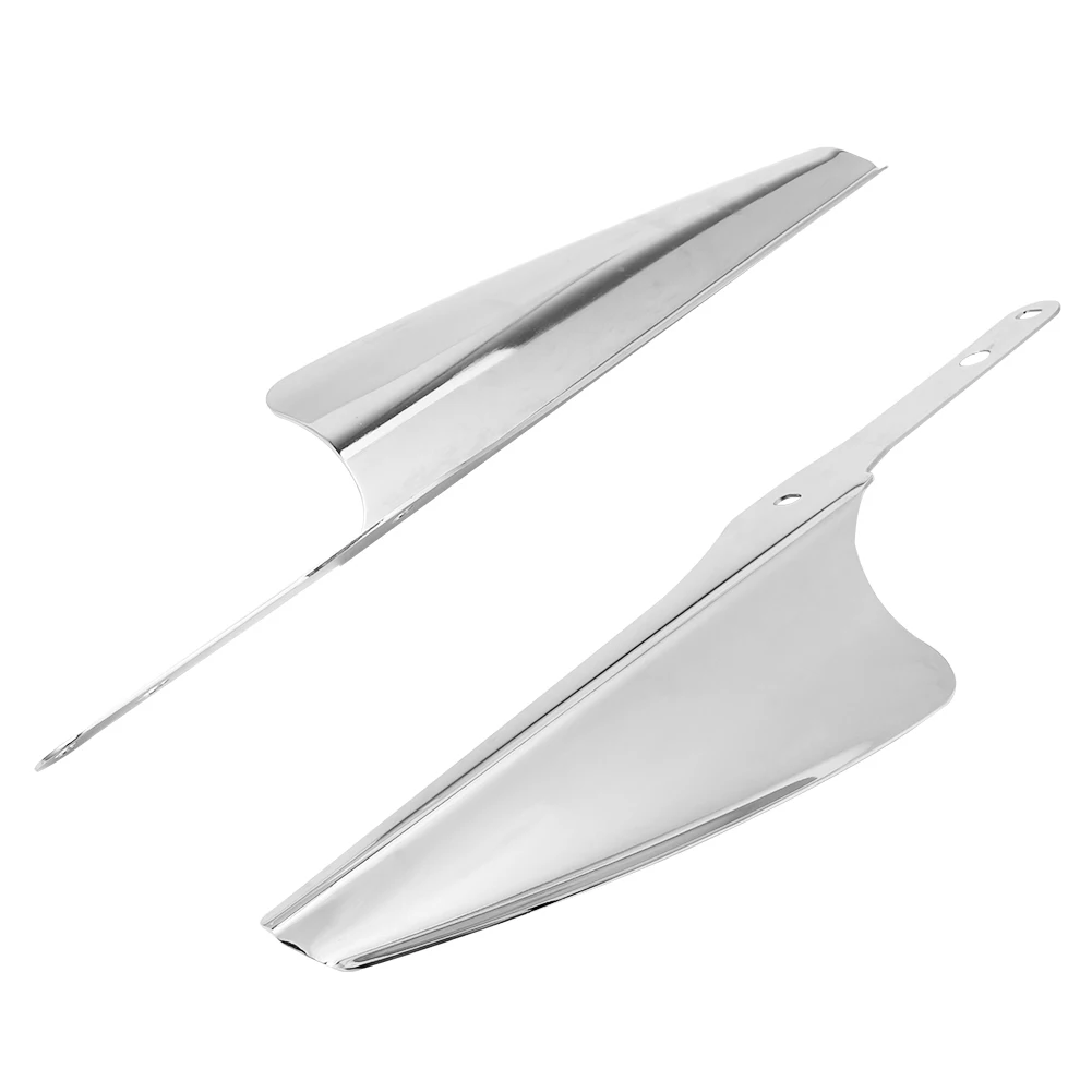 Motorcycle Chrome Front Fork Mount Wind Deflectors For Harley Touring Electra Street Glide Road King FLHXS FLHX FLHR 1995-2021