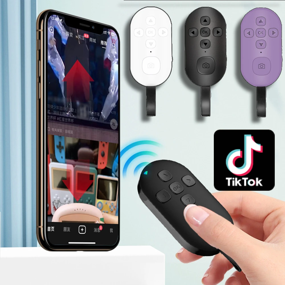Bluetooth Smart Remote for Xiaomi iPhone Samsung Mobile Phone Universal Remote Control Selfie Stick Bluetooth Camera Controller