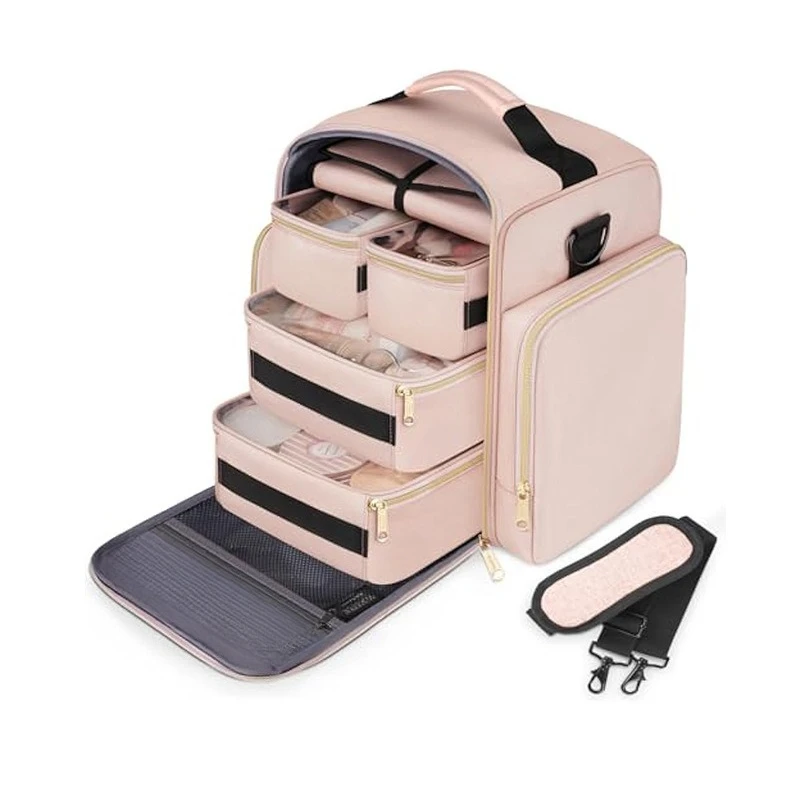 

Travel cosmetic bag storage bag, removable multiple storage bags cosmetic bag