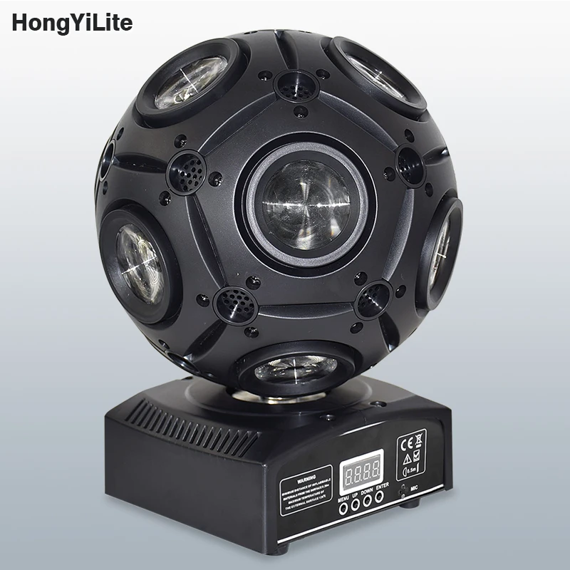 HongYiLite 9x12W LED Moving Head Football Light Lyre Dmx 360 ° Infinite Rotation Beam RGBW 4in1 Stage Ktv Christmas Disco DJ Bar