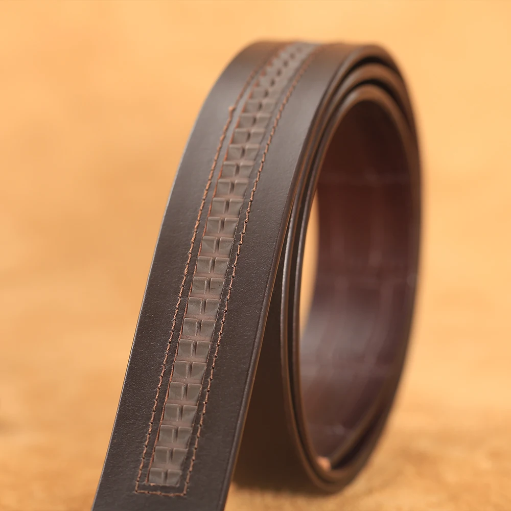 Men Belts Genuine Leather Business Fashion Designer Belt Bamboo Pattern Waistband High Quality Automatic buckle Belts for Men