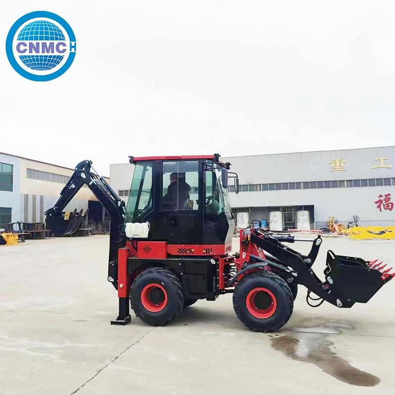 CNMC 8 Tons 4x4 Wheel Loader Multifunctional Backhoe Loader Two-End Operation Factory Direct Sales Customizable Garden Farm