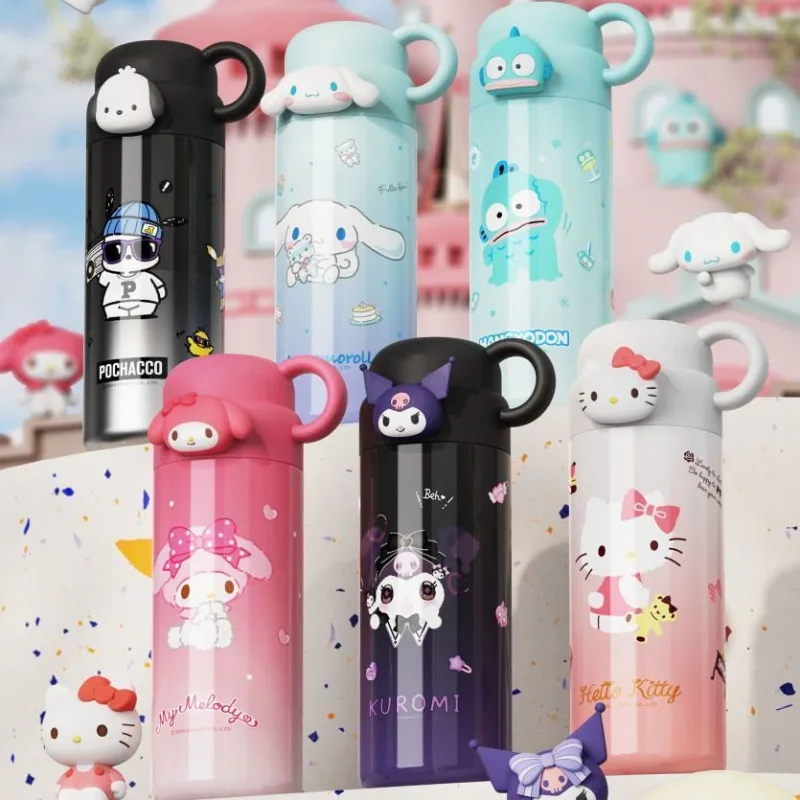 

Summer Sanrio Cinnamoroll Kuromi Anime Kawaii Water Cup Cute Cartoon My Melody Storage Bottle Birthday Gifts Toys for Kids