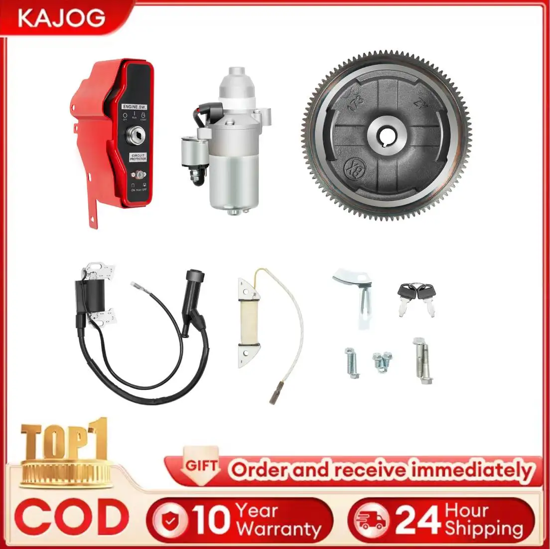 

Electric Flywheel Starter Motor Kit for Honda GX240 8HP and GX270 9HP Engine