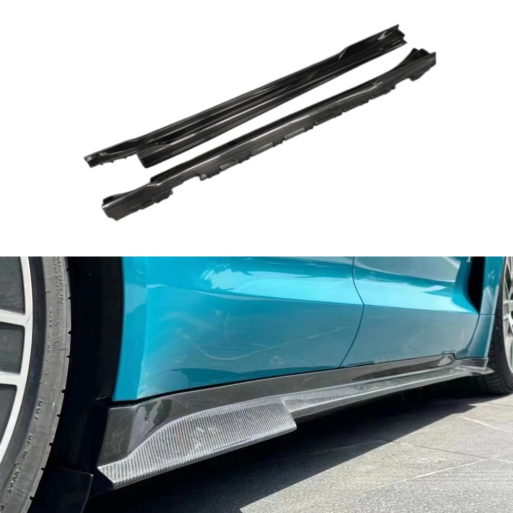 Carbon Fiber Side Skirt Body Kit for Porsche Taycan Upgrade M Style, Body Side Edge Car Customization Kit Car Supplies Car Tools