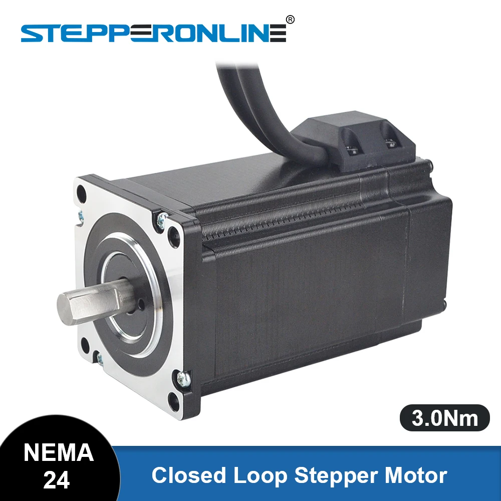 Nema 24 Closed Loop Stepper Motor 3Nm with Encoder 1000CPR 5A 2 Phase Nema24 Step Motor 10mm Shaft 107mm Body Length