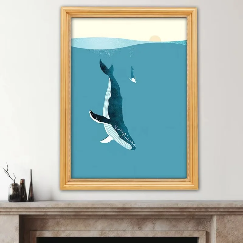 Diamond Art Painting Stitch 5D DIY Mosaic Sea Creatures Giant Whale Sharks Animal Embroidery Kits Bedroom Decoration Kids Gift