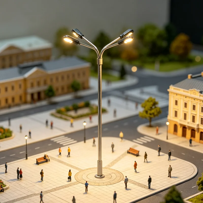 3v/12v Miniature Plaza Street Light Model Sand Table Train Platform Cold/Warm White Led Simulated Street Lamp Micro Landscape