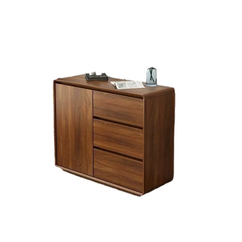 Solid wood frame restaurant modern minimalist side living room tea cabinet kitchen storage cabinet storage integration