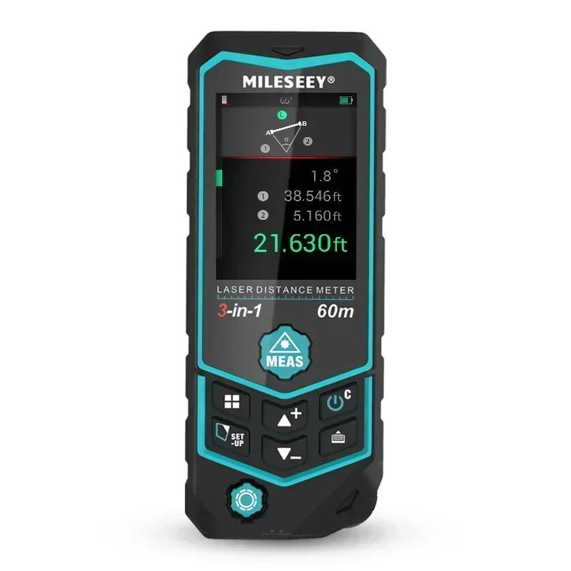 

Mileseey R2B 60M USB Charging 3 In 1 Multifunctional Laser Measurer Point To Point Laser Distance Meter With Roller Measurement