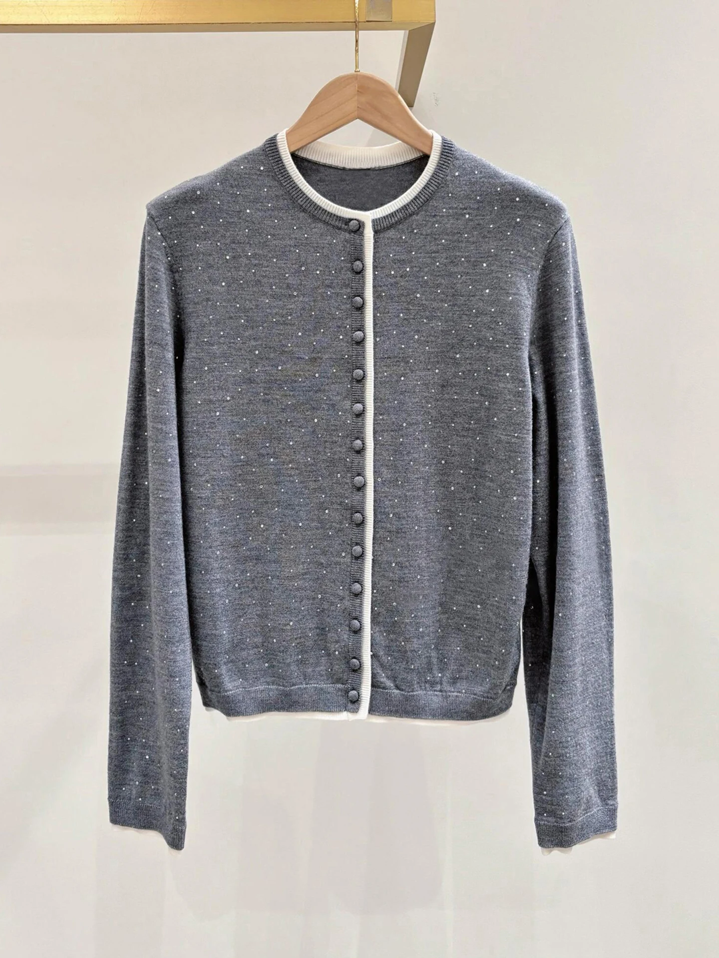 

M Home Nan You High End Women's Summer Casual Versatile Rhinestone Embellied Knitted Open Cardigan Top Faionable Commute ...