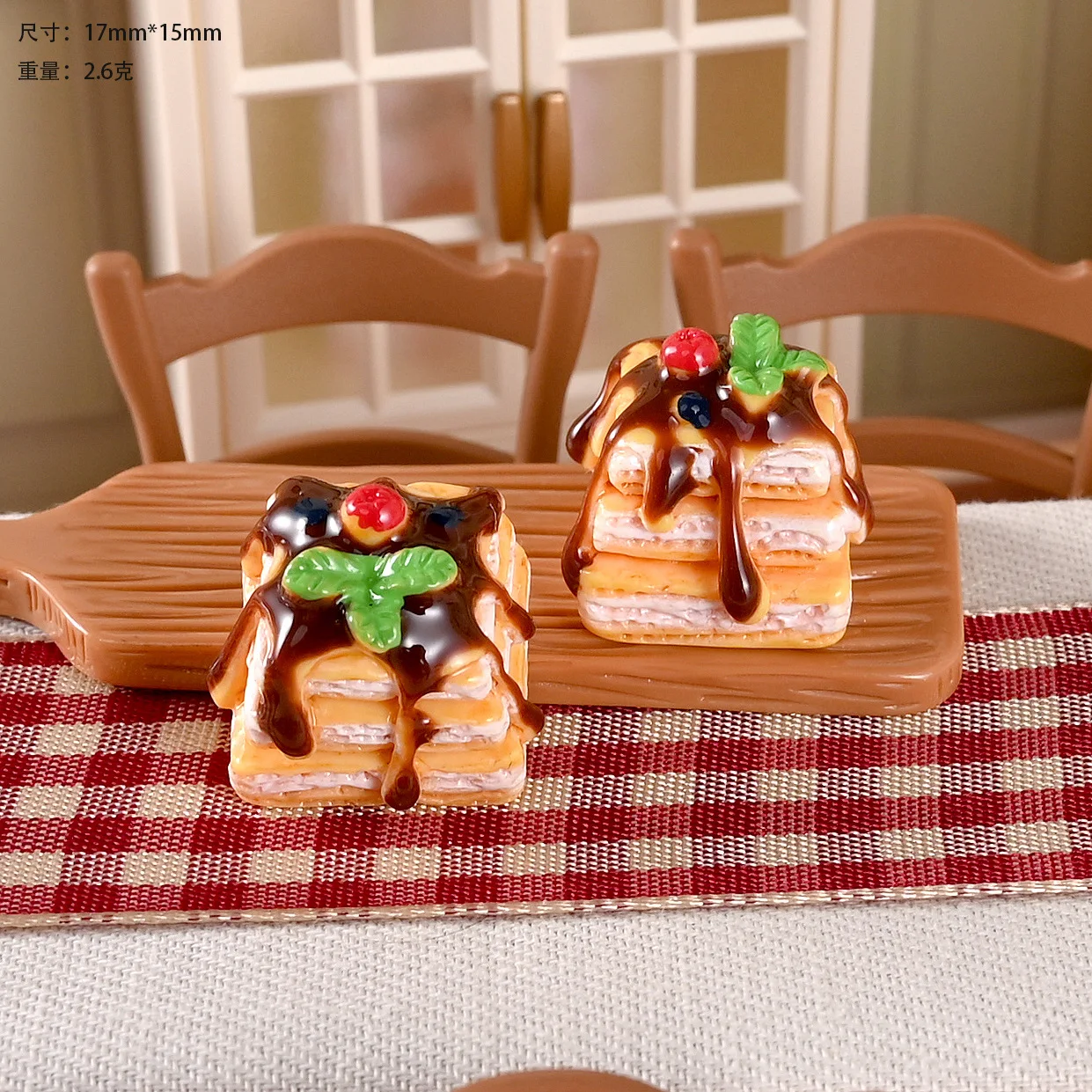 10 Pcs Mixed Miniatures Simulation Resin Cake Strawberry Dessert Fruit Dollhouse Decoration