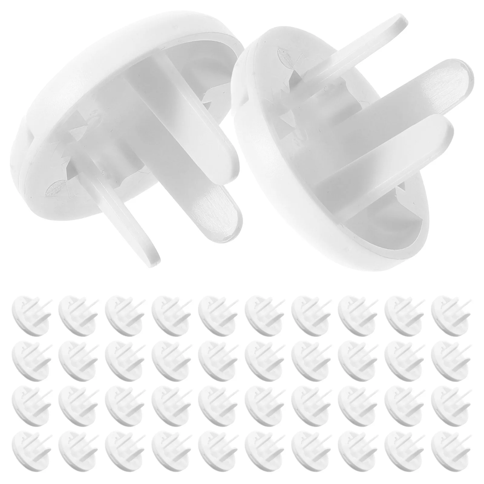 

50 Pcs Anti-Electric Shock Socket Cover Child Proof Covers Baby Crib Power Outlet Safety Electrical Plug for Outlets