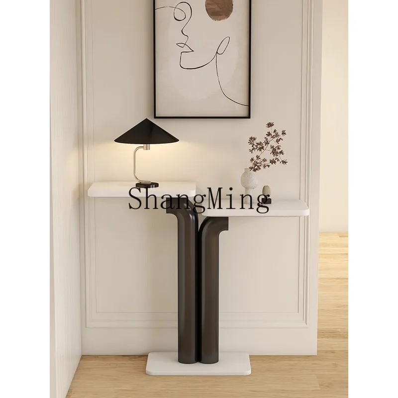 

CL modern light luxury wrought iron entrance table ultra-narrow long creative living room corridor entrance table art new