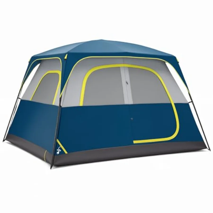 

Camping Tent for Family Outdoor, Backpacking, Hiking Waterproof Windproof Polyester Dome Tent with Rainfly, Multi-Directional V