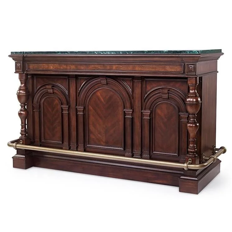 /High Quality French Classical Solid Wood Double Sided Design hall Reception Kitchen bar Counter Table