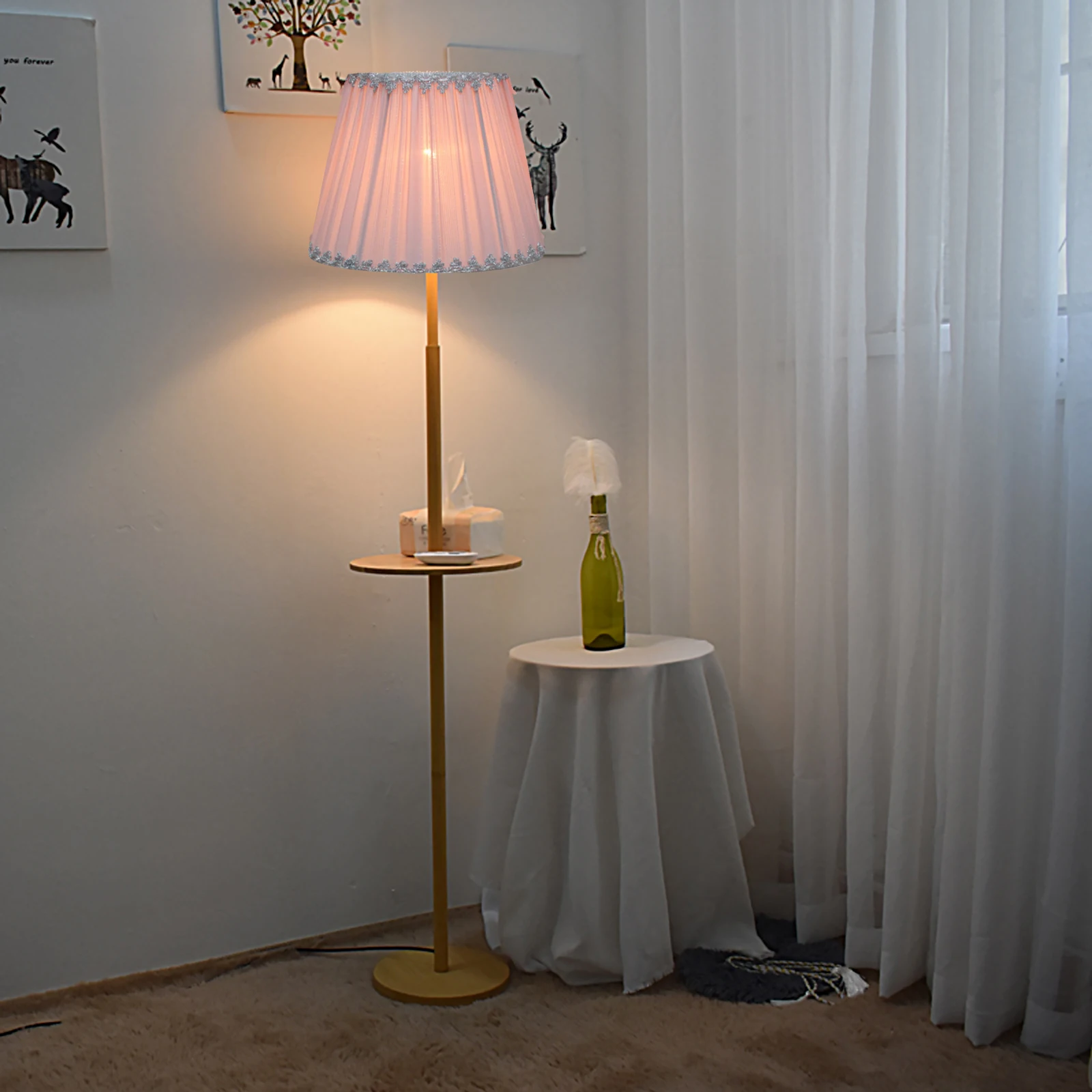 

1Pcs Cloth Lamp Shade Durable Premium Lampshade Decorative Cover for Bedroom Living Room Warm Atmosphere Natural Light Lamp