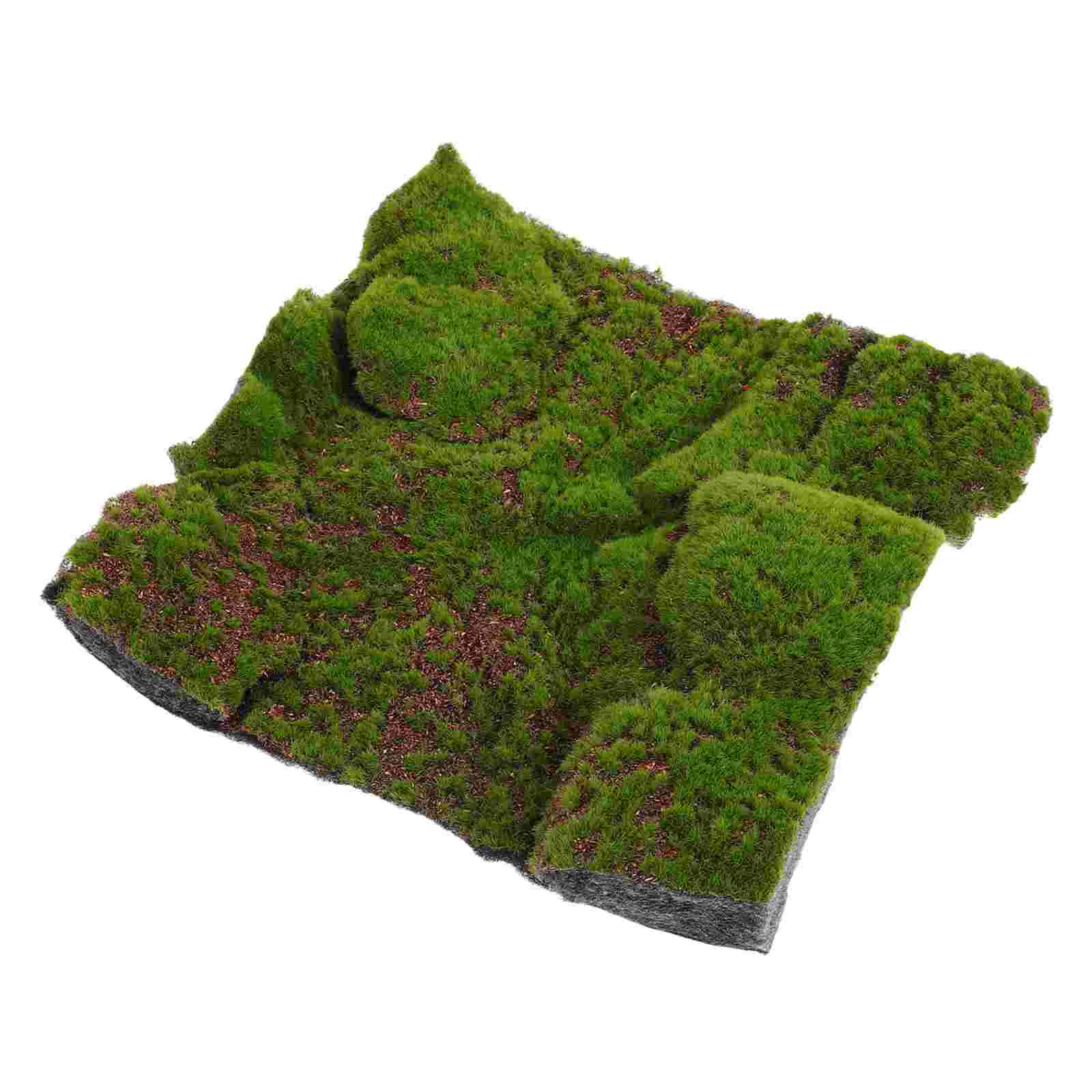 

Rug Simulated Moss Lawn Imitation Mat Simulation Green Turf Landscaping Decor Rock Artificial Garden Fake