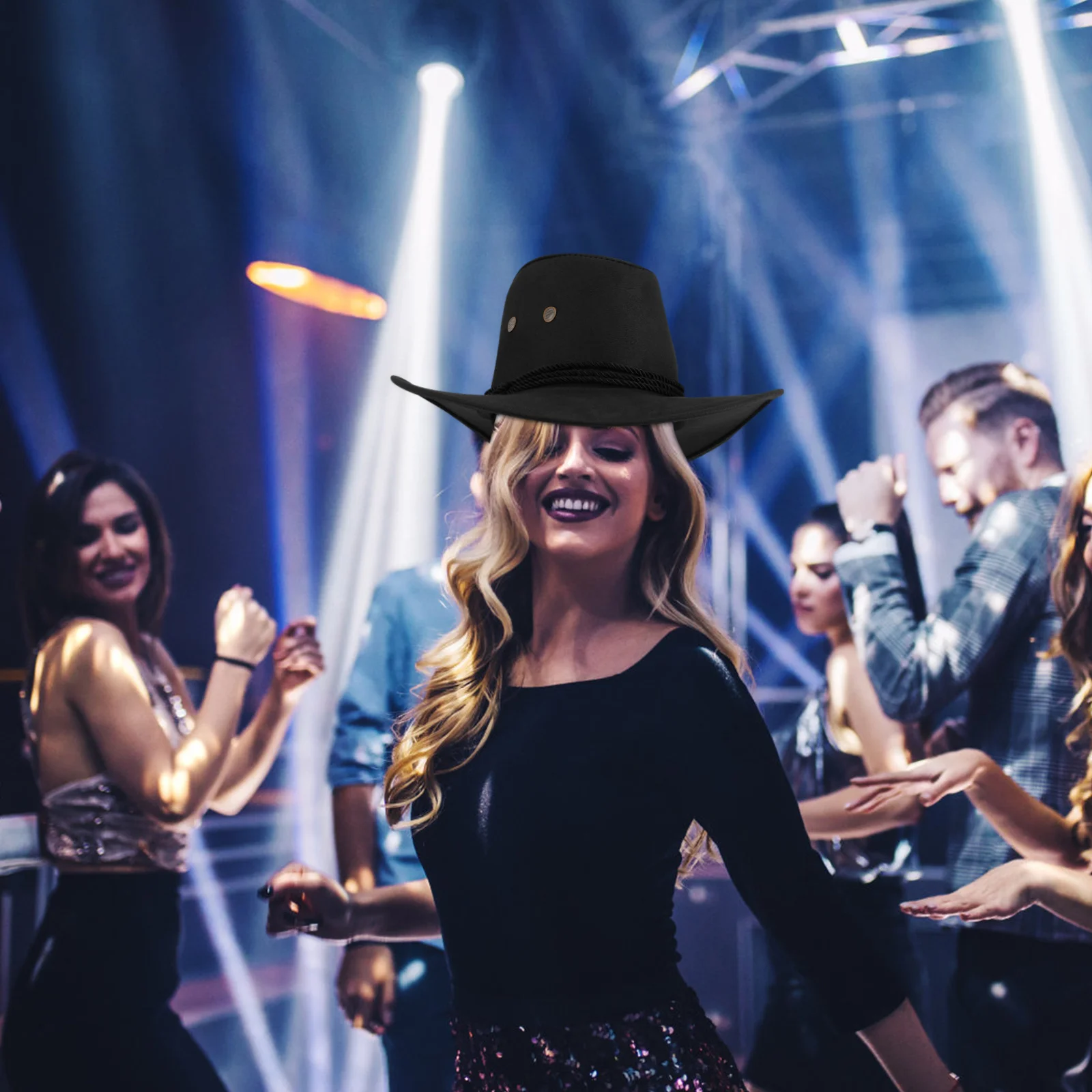 

Chic Western Hat Strong Structure Special Ornament Design Cowboy Hat for Travel Party Gift for Men Women Hats Party