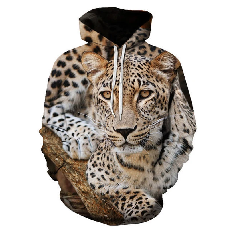 

The Leopard Animal Hip Hop Fashion Style 3D Printed Hoodies Unisex Pullovers Hoodie Casual Street Top Tracksuit