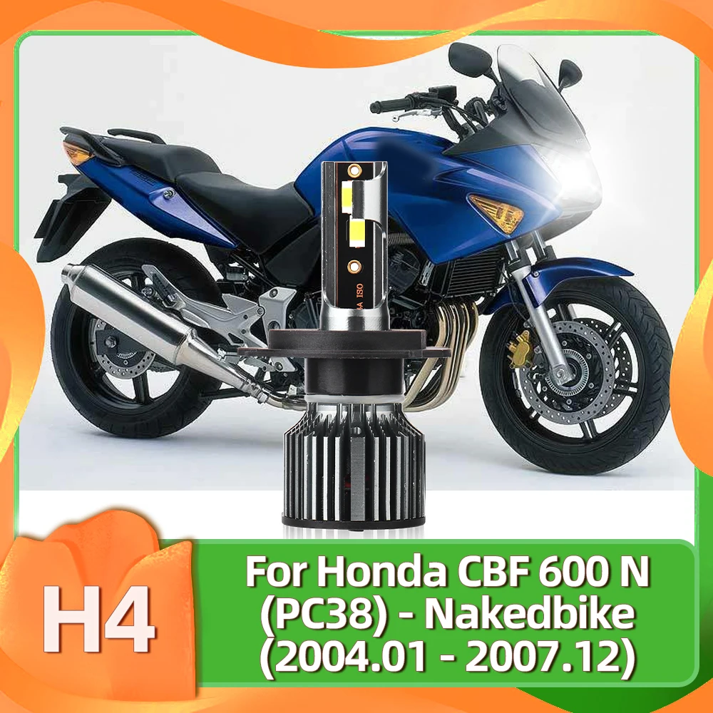 Motorcycle LED H4 Headlight Bulb with CSP Chips 50W 7500LM Moto 12V For Honda CBF 600 N (PC38) - Nakedbike 2004 2005 2006 2007