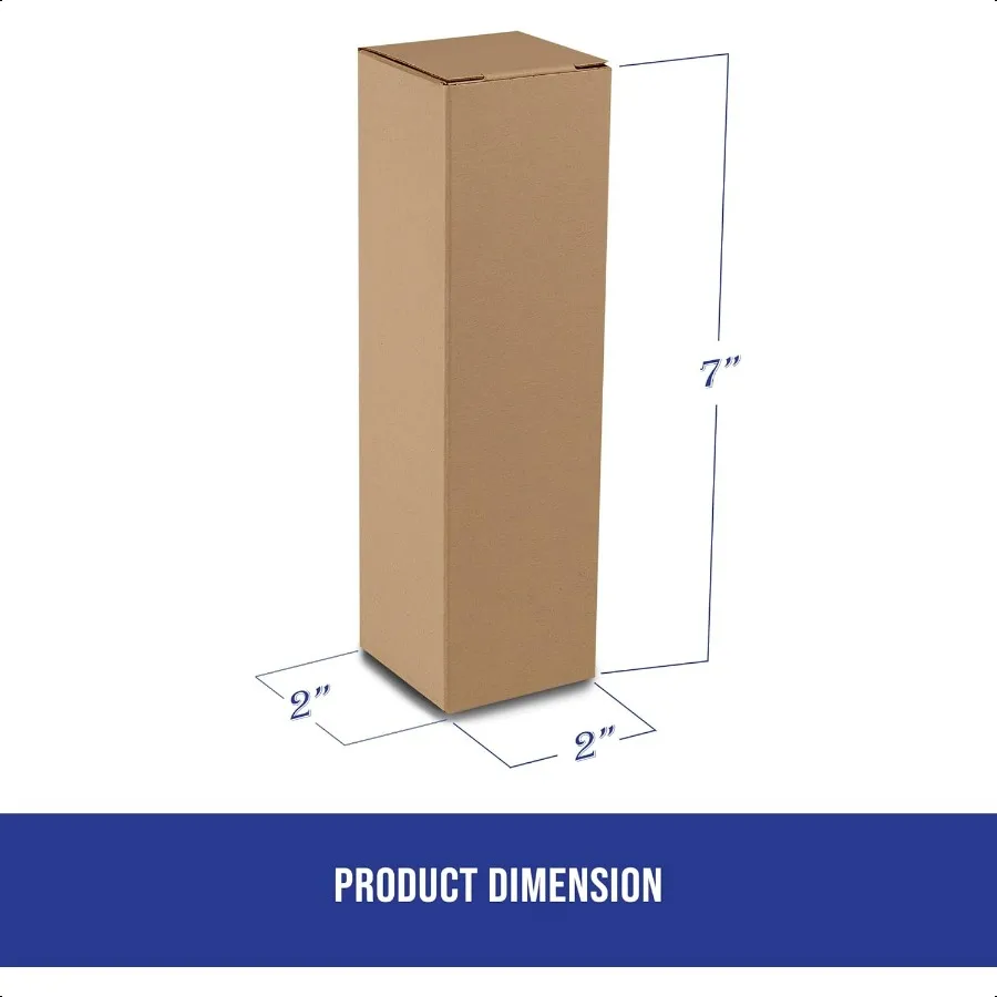 Geschenkbox aus Kraftpappe, 2 x 2 x 7 Stück, 30 Stück