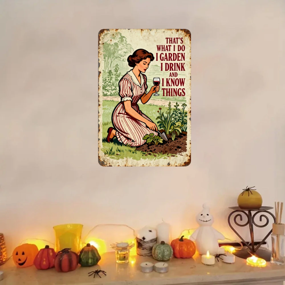 لافتة معدنية قوطية قديمة، 8 × 12 بوصة، ديكور منزلي، جو عيد الميلاد، هدايا يومية، هدية عيد الحب، ديكور #2