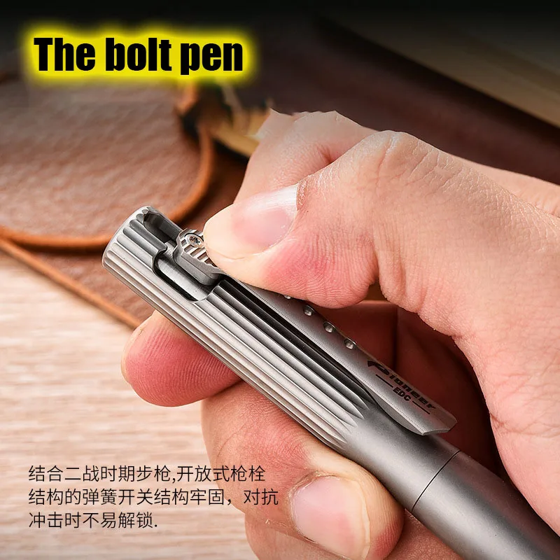 Imagem -03 - Portátil Titanium Bolt Descompressão Assinatura Pen Colorido Auto-defesa Edc Tactical Pen Pioneer Personaliza Novo