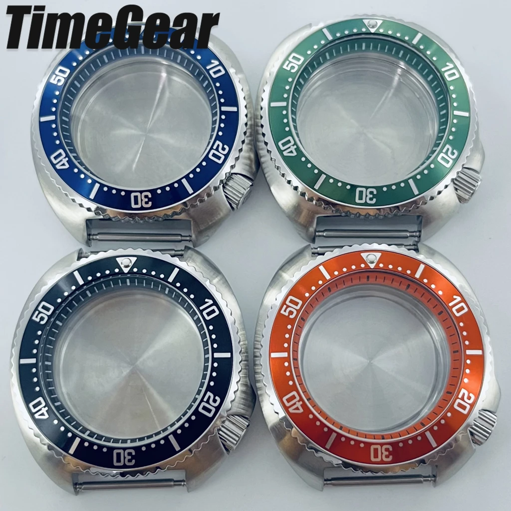 44mm NH35 Turtle Turtle Abalone Captain S Crown Case Sloping Bezel For NH34 NH35 NH36 NH38 NH70 NH72 Movement Fit Dial 28.5mm