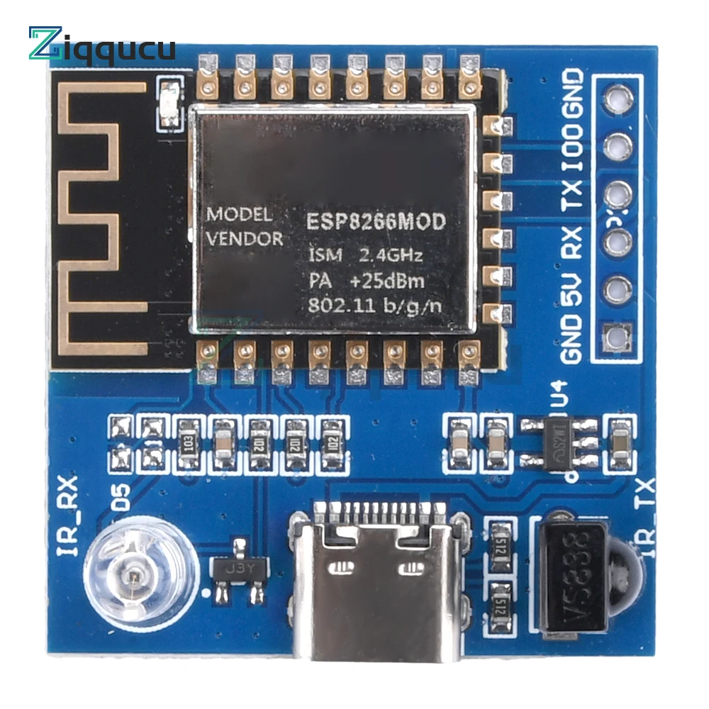 ESP8266 Infrared Emission And Reception NEC Command WIFI Transmission Module Development Board ESP-12F Module TYPE-C