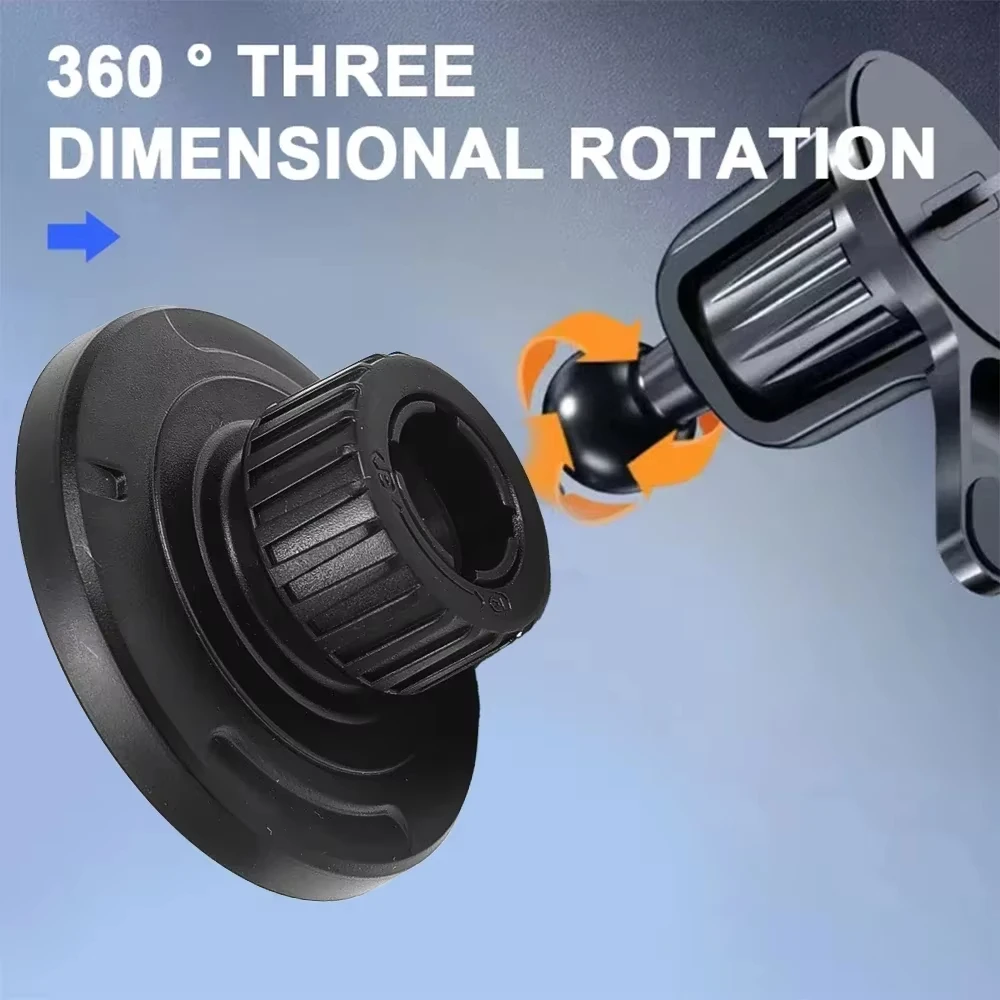 أجزاء حامل الهاتف المغناطيسي المتوافقة مع حامل السيارة MagSafe لقاعدة رأس كروية 17 مم، دعامات مغناطيسية، مشبك فتحة تهوية السيارة للهاتف المحمول #3