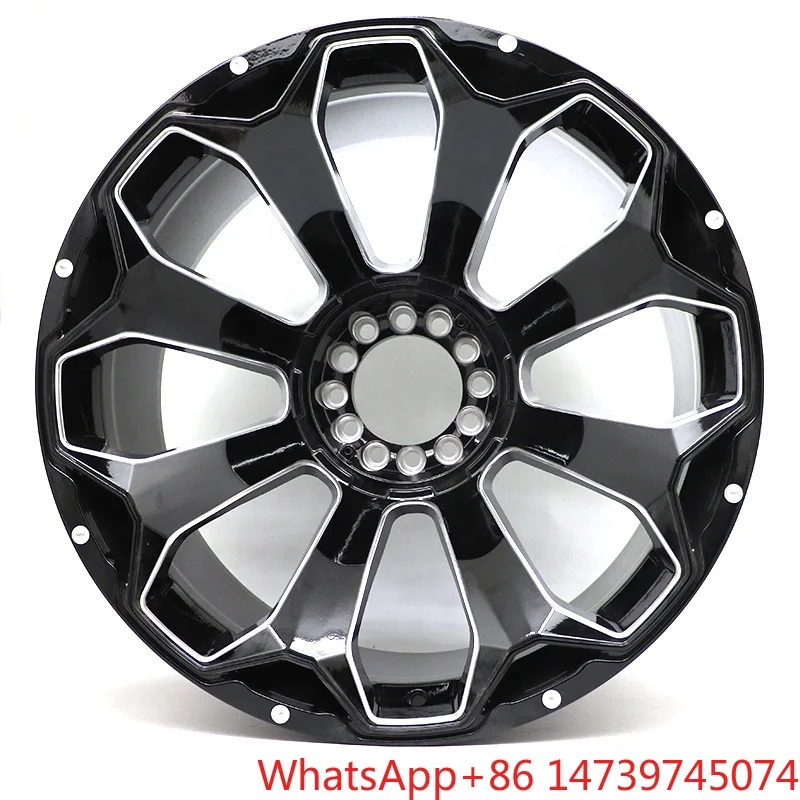 22 Inch Custom Aluminum Alloy Truck Wheels, PCD 114.3-150mm Pitch Universal Auto Rims
