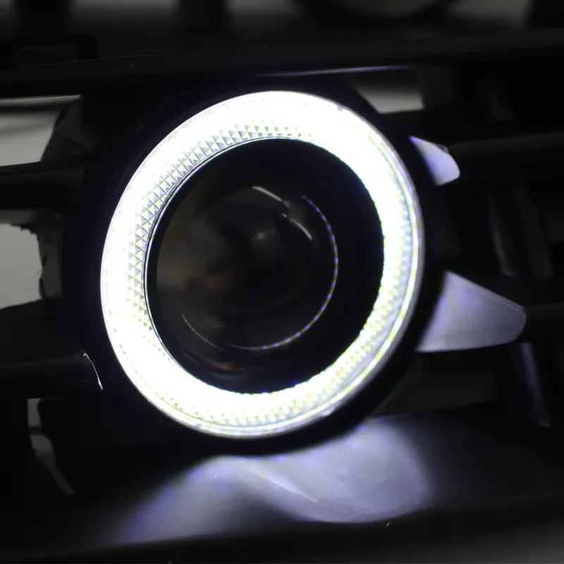 Modified White Light Lens Fog Light Grille Kit Under Bumper Mesh For VW Golf 4 1999-2004  Auto Exterior Accessories