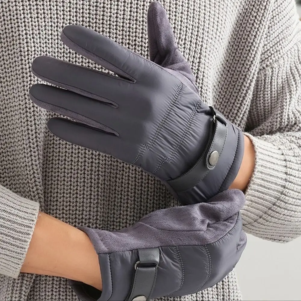 قفازات قيادة سميكة من القماش الدافئ ، مقاومة للرياح ، قفازات مضادة للانزلاق ، شاشة تعمل باللمس ، موضة الخريف والشتاء