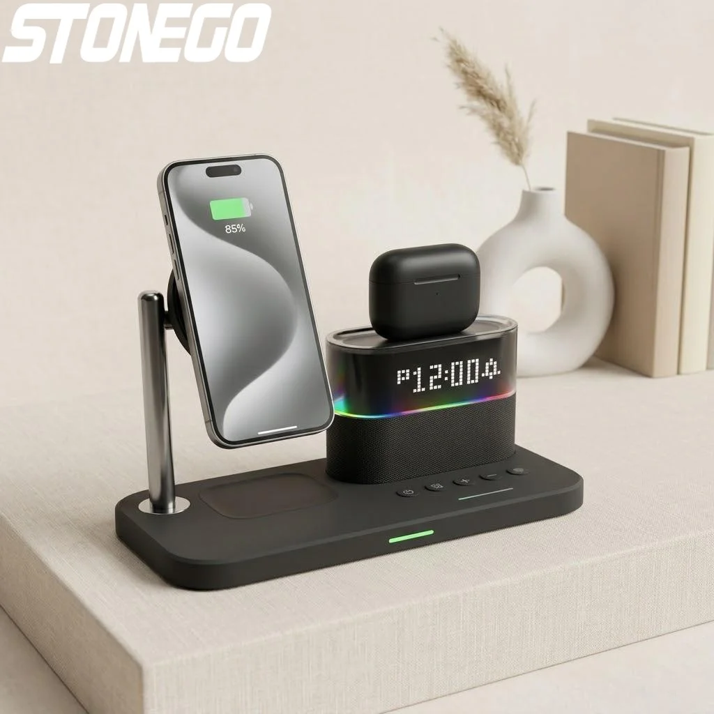 15W Fast Wireless Charging Pad for iPhone Apple Watch AirPods Samsung Galaxy Mobile Phone Accessories