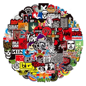 10/50/100 buah Stiker ROCK Klasik Stiker Pita Musik Grafiti untuk Ponsel Laptop Gitar Ipad Botol Bagasi Skateboard Motor Sepeda Motor 12 stiker ipad penjualan terbaik - №
