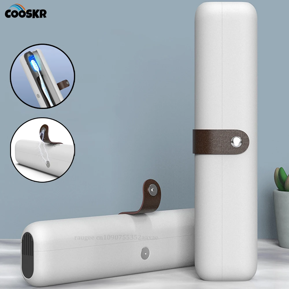 

Dental Brushes Sterilizer Portable Toothbrush Sterilizer Mini UV Light Rechargeable Toothbrush Sanitizer Case for Traveling