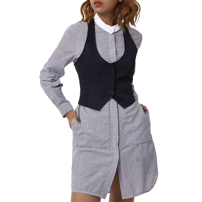 Women Casual Short Waistcoat Solid Color Sleeveless Button Down Slim Fit Dressy Vests Tuxedo Suit Racerback Vintage Streetwear